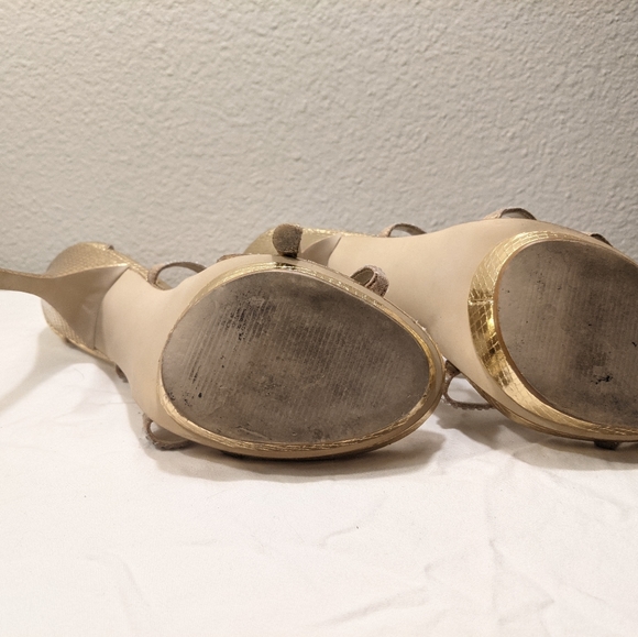 MICHAEL size 8 rhinestone/gold stiletto heels. - Picture 9 of 12